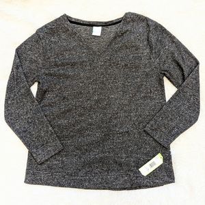 Gray Heathered V Neck Sweater